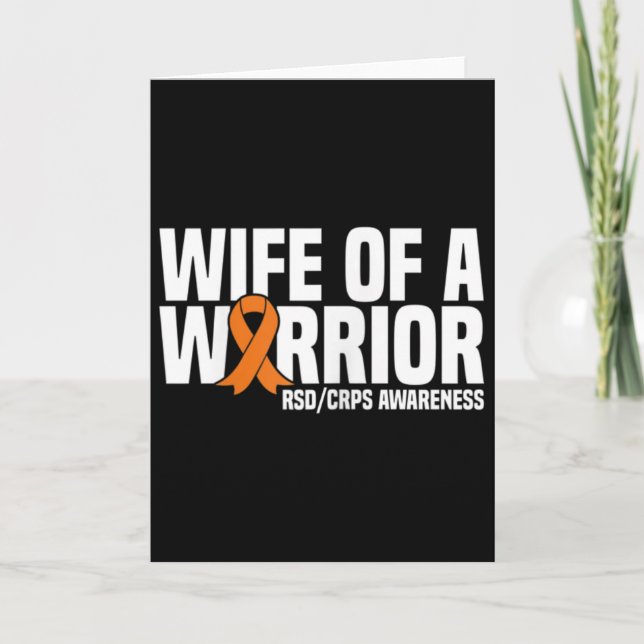 Ehefrau eines Kriegers Orange Ribbon Rsdcrps Bewus Karte (Vorderseite)