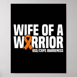 Ehefrau eines Kriegers Orange Ribbon Rsdcrps Bewus Poster