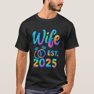 Ehefrau Est 2025 Frisch verheiratet Flitterwochen T-Shirt