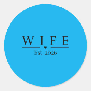 Ehefrau Est 2026 Heiratete Herr Und Frau Hochzeit Runder Aufkleber