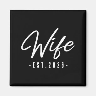 Ehefrau est 2026 verheiratet Flitterwochen Braut F Magnet