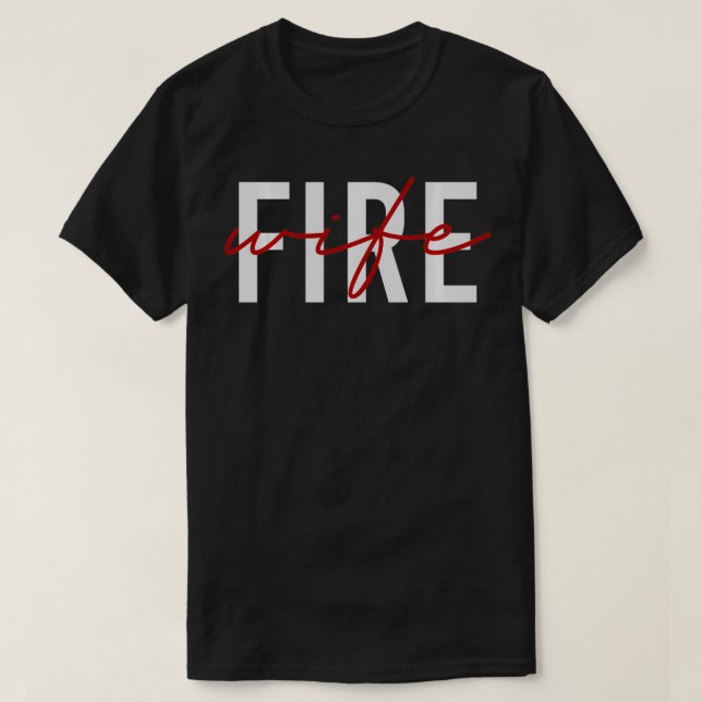 Ehefrau Feuerwehrmann Feuerwehrmann Ehefrau Ehefra T-Shirt (Design vorne)