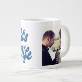 Ehefrau Foto blauer Riesenkaffee Tasse