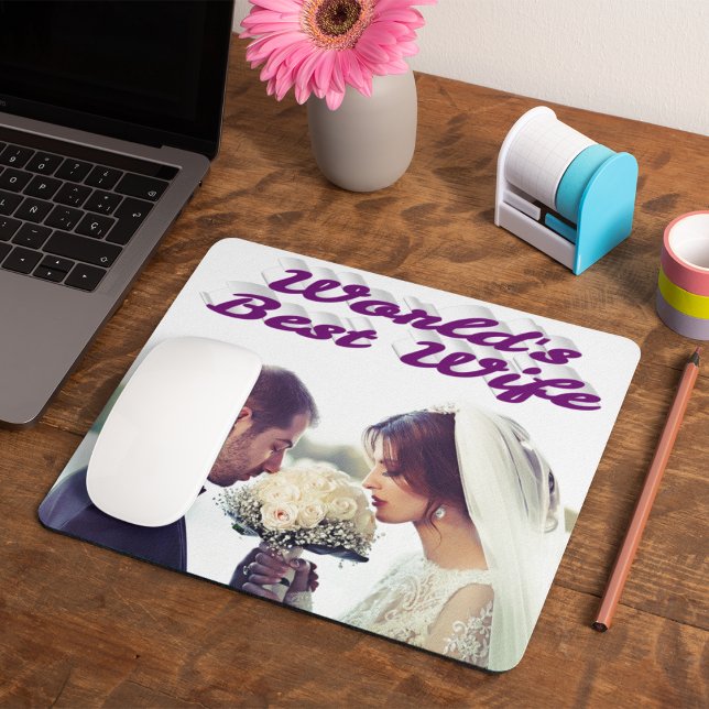 Ehefrau Foto lila Mousepad (Von Creator hochgeladen)