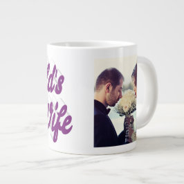 Ehefrau Foto lila Riesenkaffee Tasse