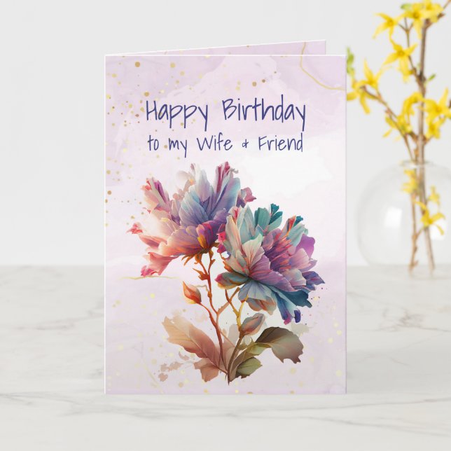Ehefrau & Friend Graphic Art Rose Blume Karte (Gelbe Blume)