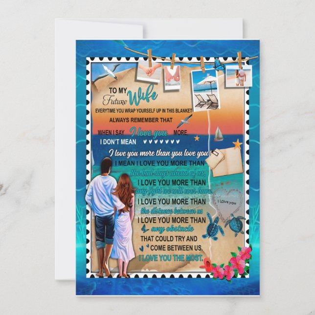 Ehefrau Geschenke | Brief an meine Ehefrau Liebe v Einladung (Vorderseite)