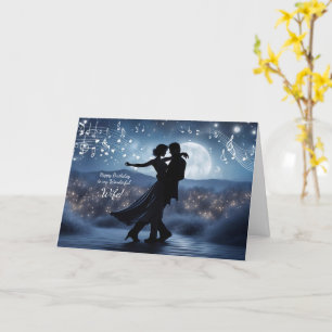 Ehefrau Happy Birthday Romantic Couple Dancing Karte