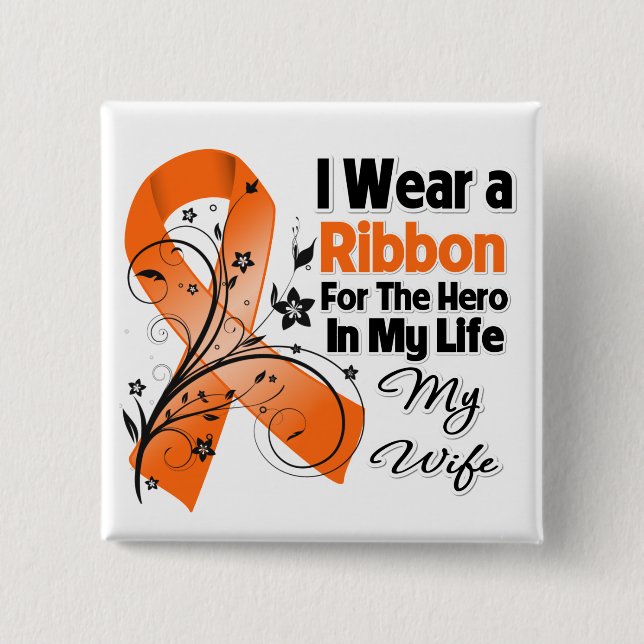 Ehefrau Hero in meinem Leben Leukämie Button (Vorderseite)