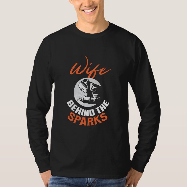 Ehefrau hinter den Funken T-Shirt (Vorderseite)