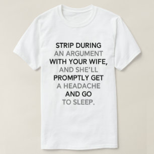 Ehefrau & Husband-Auskleidung als Kur für Streitge T-Shirt
