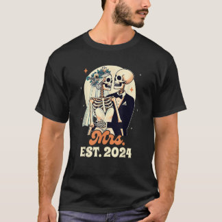 Ehefrau Husband Wedding Just Married Mrs. Est 2024 T-Shirt