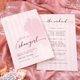 Ehefrau ist eine Showgirl-Junggesellinnen-Abschied Einladung