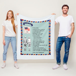 Ehefrau Liebe Fleece Blanket