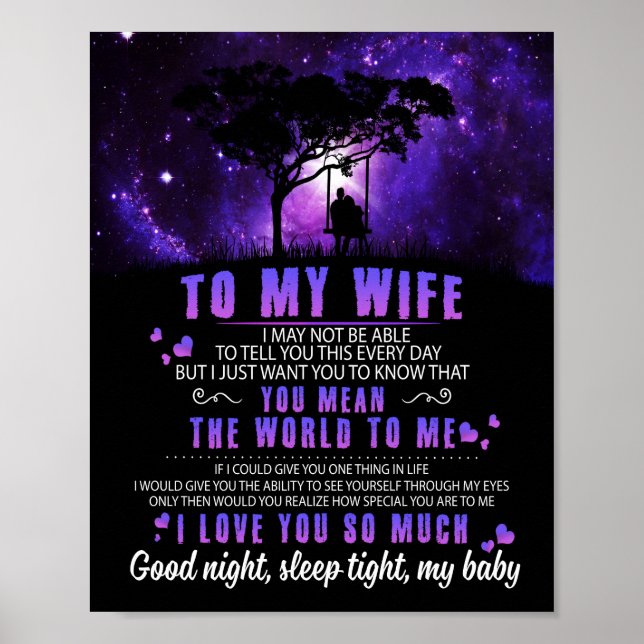 Ehefrau Liebhaber | Zu meiner Ehefrau Liebe ich Si Poster (Vorne)