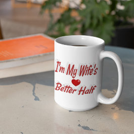 Ehefrau lustiger roter Text Jumbo-Tasse