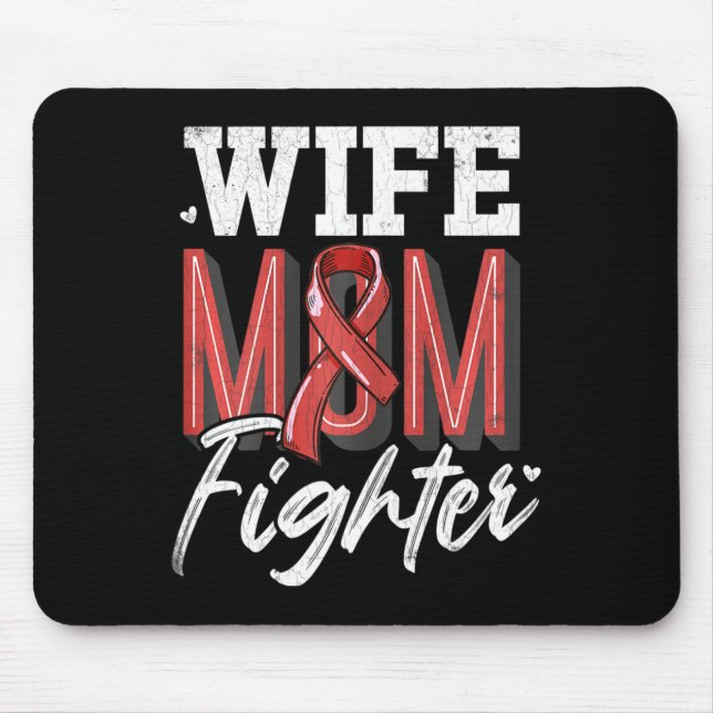 Ehefrau Mama Bekämpfen Gehirnaneurysma Sensibilisi Mousepad (Vorne)