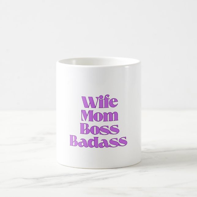 Ehefrau Mama Boss Badass Kaffeetasse (Mittel)