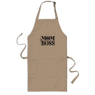 Ehefrau Mama Boss Funny Mother Day Lange Schürze