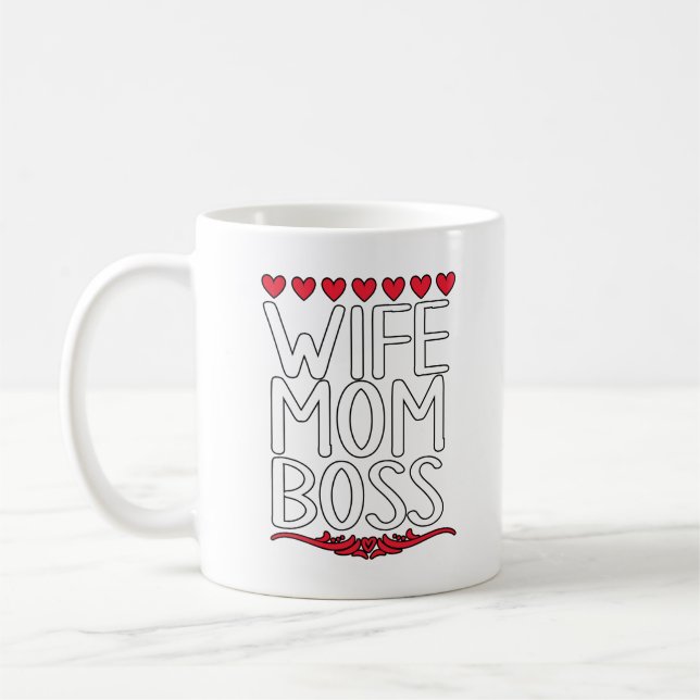 Ehefrau, Mama, Boss Kaffeetasse (Links)