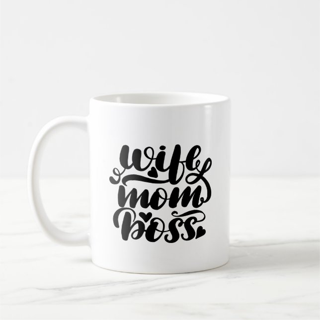 Ehefrau Mama Boss Kaffeetasse (Links)