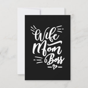 Ehefrau Mama Boss RSVP Karte