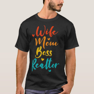 Ehefrau Mama Chef Maklerin Frauen Lustige Mama Mut T-Shirt