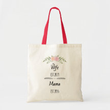 Ehefrau & Mama Custom Floral Family Title mit Est