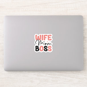 Ehefrau Mama Girl Boss Ästhetische Kalligraphie Aufkleber