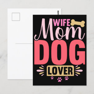Ehefrau-Mama-Hundefreund-Tiere-Hund-Gruß-Geburtsta Postkarte