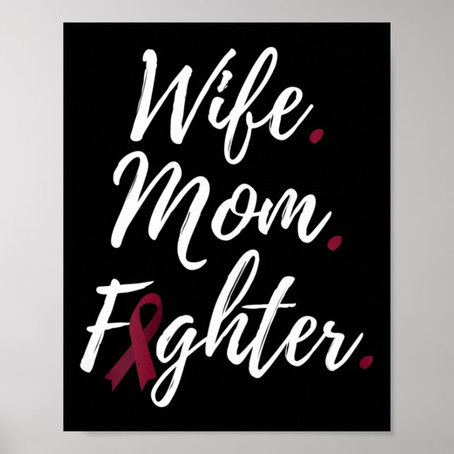 Ehefrau Mama Kämpfen Hirnaneurysma Bewusstsein Poster (Vorne)