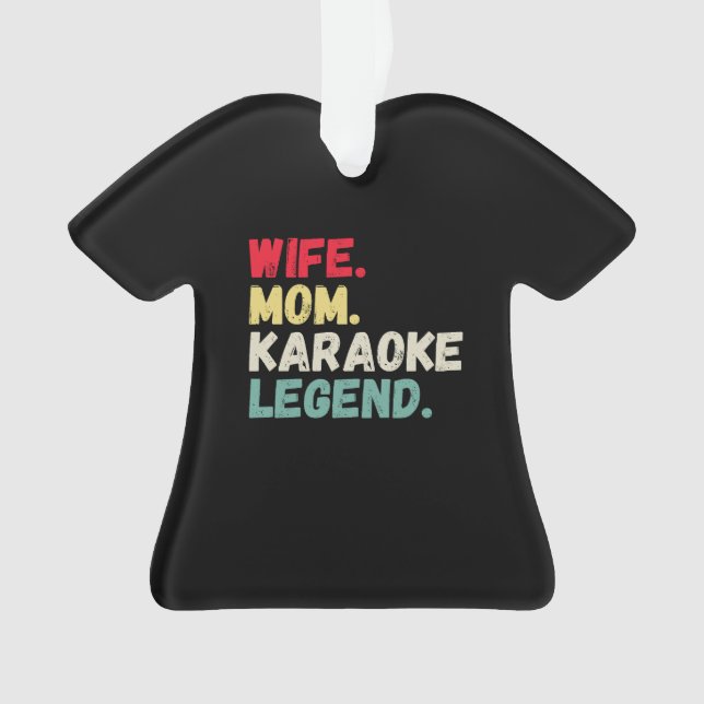 Ehefrau Mama Karaoke Legende Gesang Weihnachten Ornament (Vorderseite)