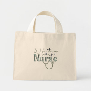 Ehefrau Mama Krankenschwester Geschenk für Kranken Mini Stoffbeutel
