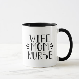 Ehefrau-Mama-Krankenschwester-Grafik Tasse