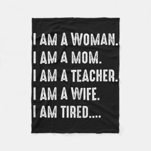 Ehefrau Mama Lehrerin Shirt Niedliche Mama Lehre Fleecedecke