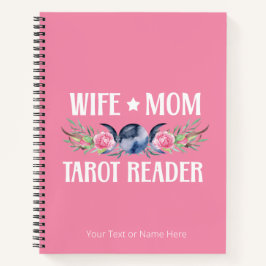 Ehefrau Mama Tarot Reader Blume Moon Antlers Boho Notizbuch