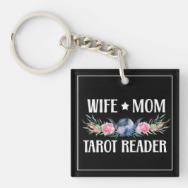 Ehefrau Mama Tarot Reader Blume Moon Antlers Boho Schlüsselanhänger