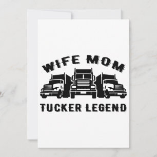 Ehefrau Mama Trucker Legend Quotes Einladung