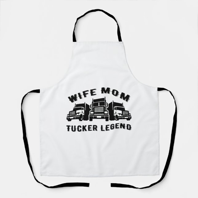 Ehefrau Mama Trucker Legend Quotes Schürze (Vorderseite)