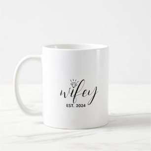 Ehefrau Maßgeschneidert EST Jahr Hochzeitsjubiläum Kaffeetasse