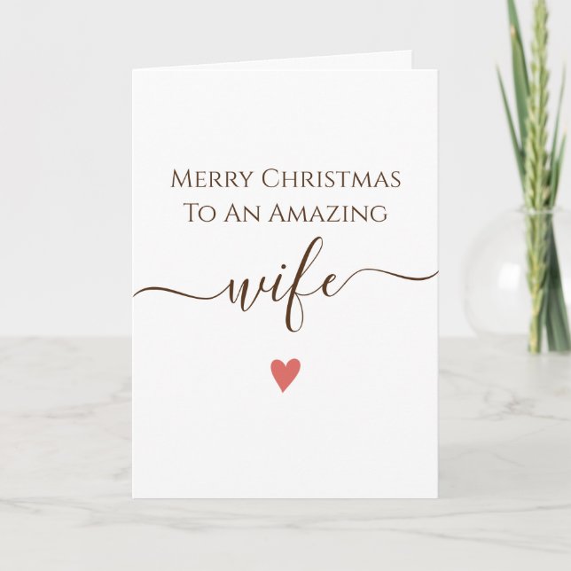 Ehefrau Merry Chirstmas Card Karte (Vorderseite)