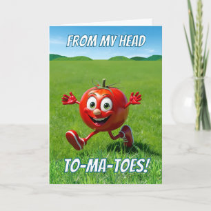 Ehefrau Niedlich Jubiläum Tomato Pub Cartoon Karte