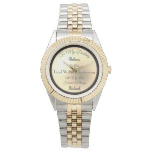 Ehefrau Pearl Wedding Anniversary personalisiert W Armbanduhr