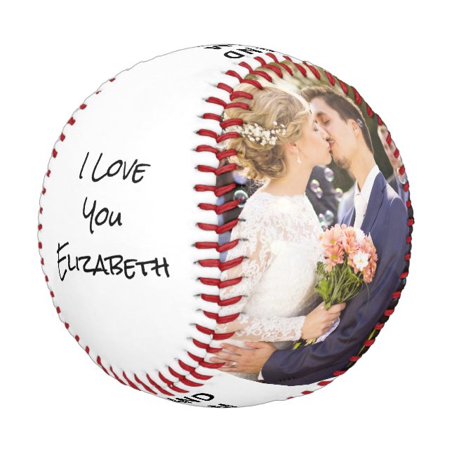 Ehefrau Personalisierte Fotos Baseball (Schrägansicht)