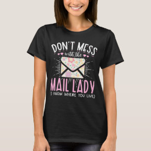 Ehefrau Postarbeiter Funny Mailman Frau T-Shirt