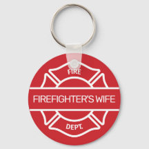 Ehefrau Roter Schlüsselanhänger des Feuerwehrmanns