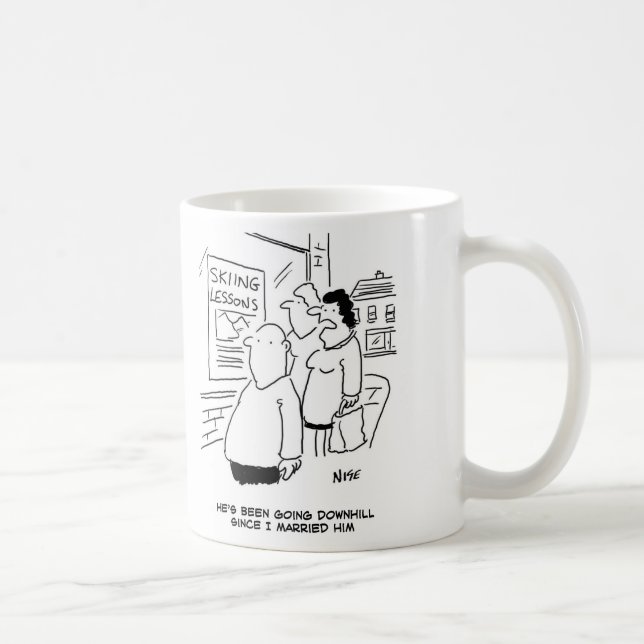 Ehefrau sagt, dass der Ehemann bergab gegangen ist Kaffeetasse (Rechts)