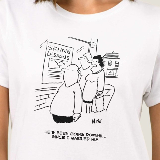 Ehefrau sagt, dass der Ehemann bergab gegangen ist T-Shirt (Von Creator hochgeladen)