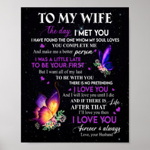 Ehefrau Schreiben von Husband an meine Ehefrau Poster