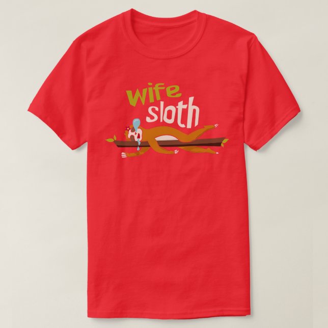 Ehefrau Sloth T-Shirt (Design vorne)